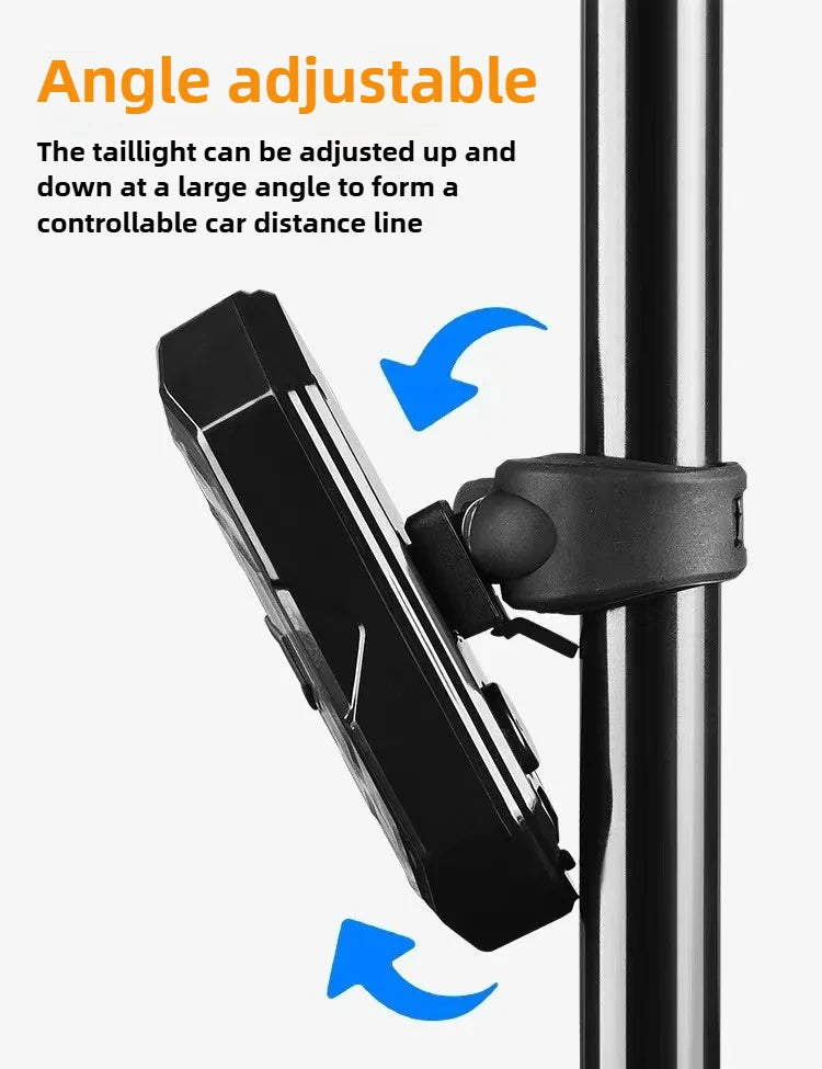 Bike Turn Signal Rear Light Wireless LED USB Rechargeable Tail Lamp Remote Control Warning Light for Bicycle Safety Accessories
