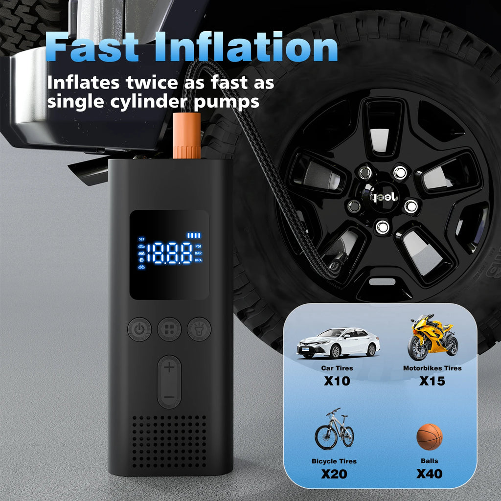 Portable Air Pump 150PSI - Tires, Balls, and more