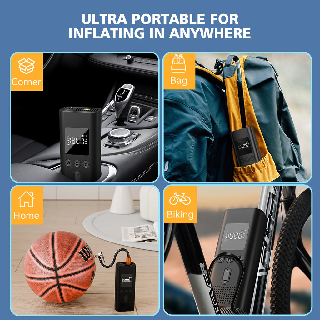 Portable Air Pump 150PSI - Tires, Balls, and more